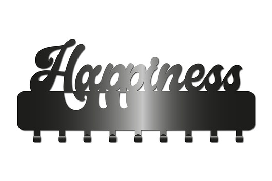 wieszaki Nowoczesny Wieszak Z Kolekcji Simple Napis Happines