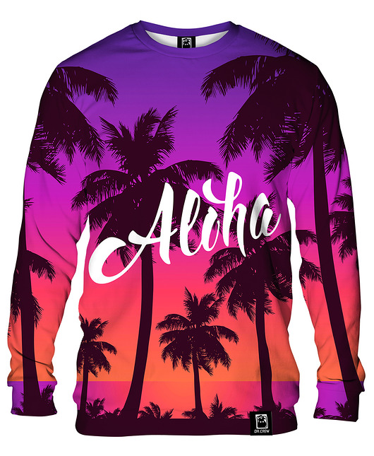 bluzy męskie Bluza Bez Kaptura Męska DR.CROW Aloha!