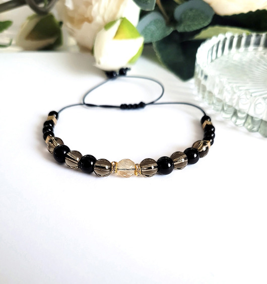 bransoletki z kamieni naturalnych OBFITOŚĆ- Queen of light z Cytrynem