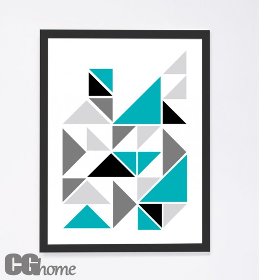 TRIANGLE 100cm x 70cm GRAFIKA Cghome