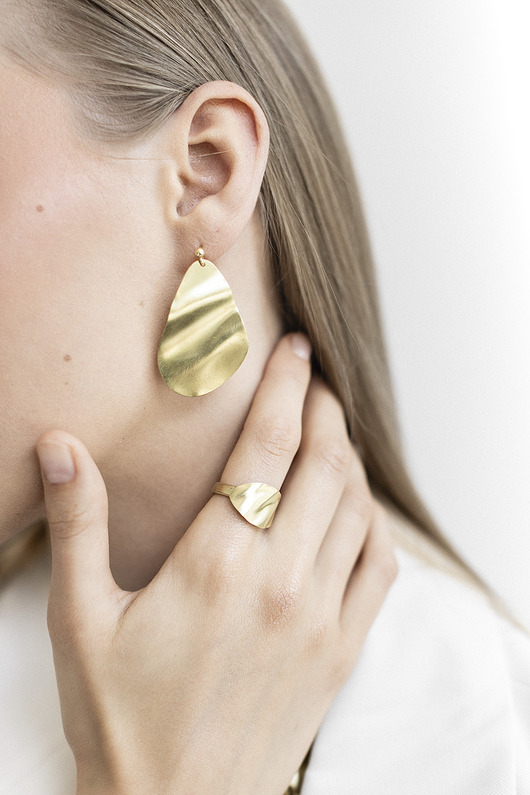 kolczyki z mosiądzu Kolczyki PŁATKI No. 1