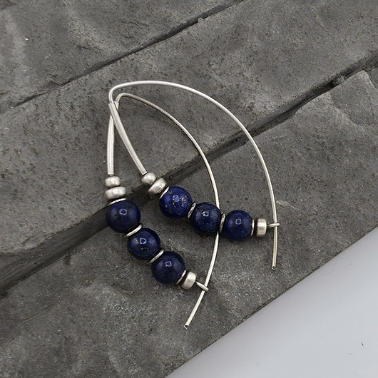 kolczyki z kamieniami Kolczyki lapis lazuli