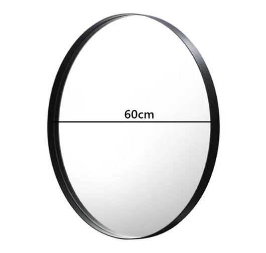 Lustro okrągłe Ruota czarna metalowa rama 60cm Home Design