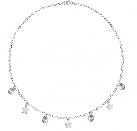 Choker - łańcuszek z gwiazdkami i kryształkami  Coccola JEWELLERY