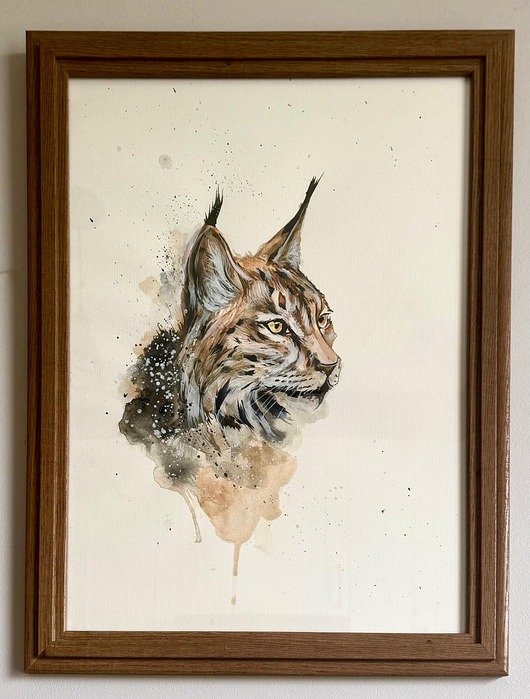 obrazy Ręcznie malowany obrazek "Ryś"