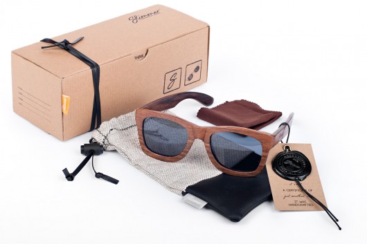 Okulary drewniane / Pacific Blue Lenses Slimmer