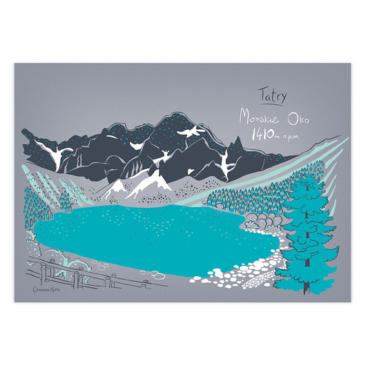 plakaty Plakat A4 Tatry Morskie Oko Grań