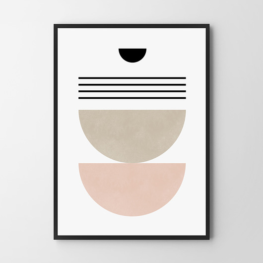 plakaty Plakat Boho geometria róż