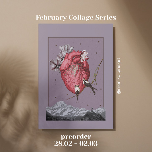 plakaty Plakat Kolaż Serce