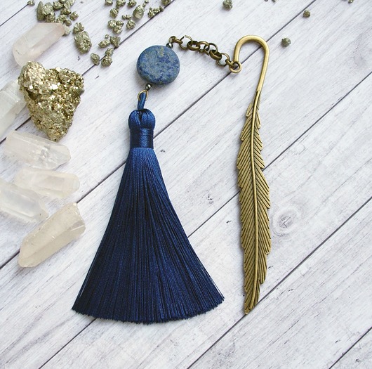 zakładki do książek Lapis lazuli - OPTYMIZM - zakładka LUX