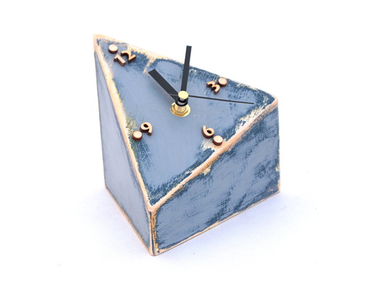 Zegarek  geometryczny szary Clock Wood Studio
