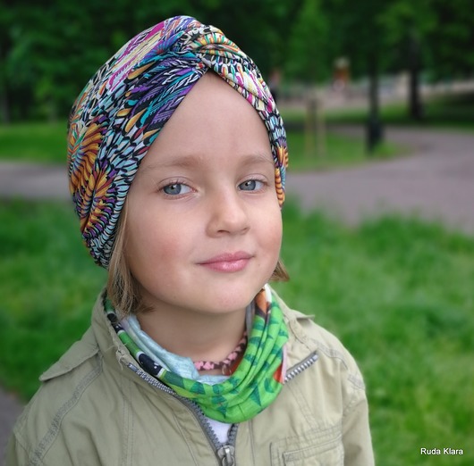 turban kolorowy letni rozmiar ruda klara