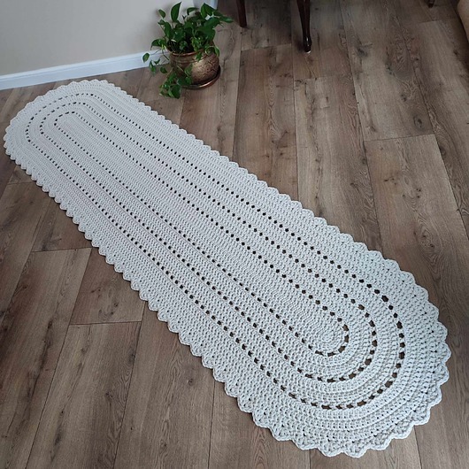 dywany Dywan owalny ze sznurka bawełnianego 70cmx250cm