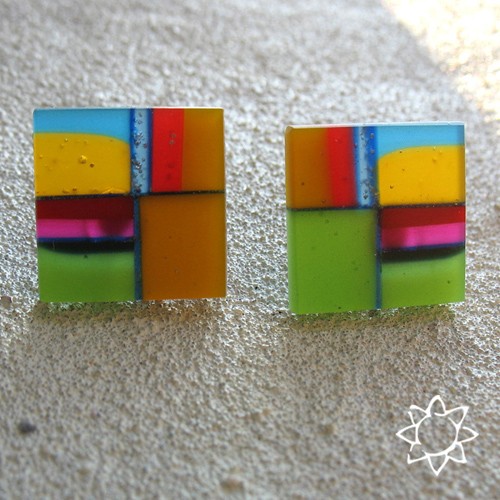 ECO MOSAIC- kolczyki z recyklingu KOS jewellery