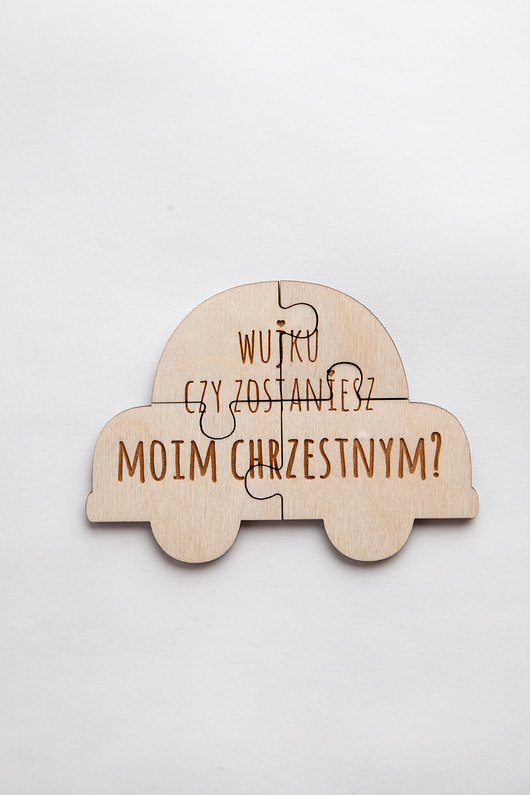 Chrzest - inne Puzzle autko dla Ojca Chrzestnego