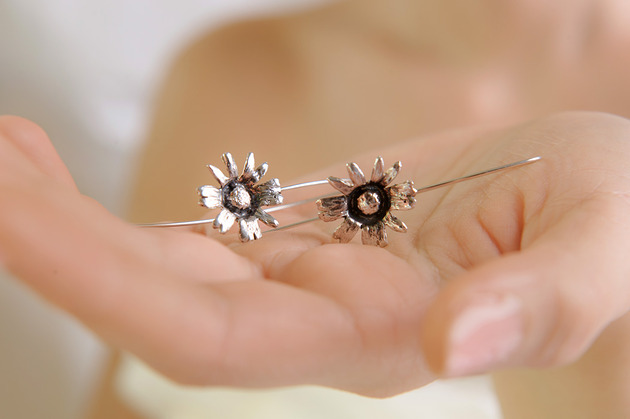 kolczyki srebrne Kolczyki srebrne STOKROTKI Kolekcja NATURA