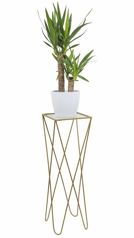 Kwietnik Geometryczny Nowoczesny 95 cm złoty MIA home