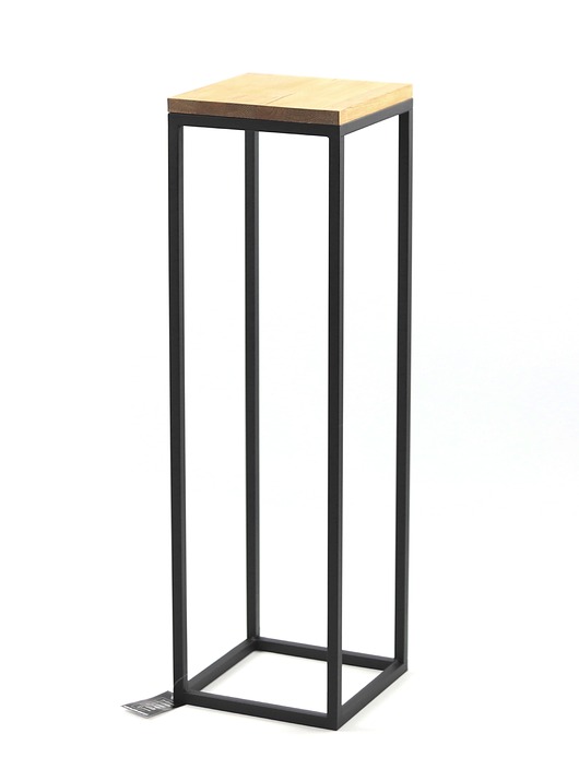 kwietniki Kwietnik Metalowy Drewno TAVOLO 80cm czarny loft