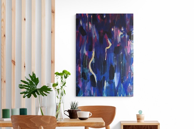 obrazy Obraz ręcznie malowany na płótnie 70x100 cm - Abstrakcja