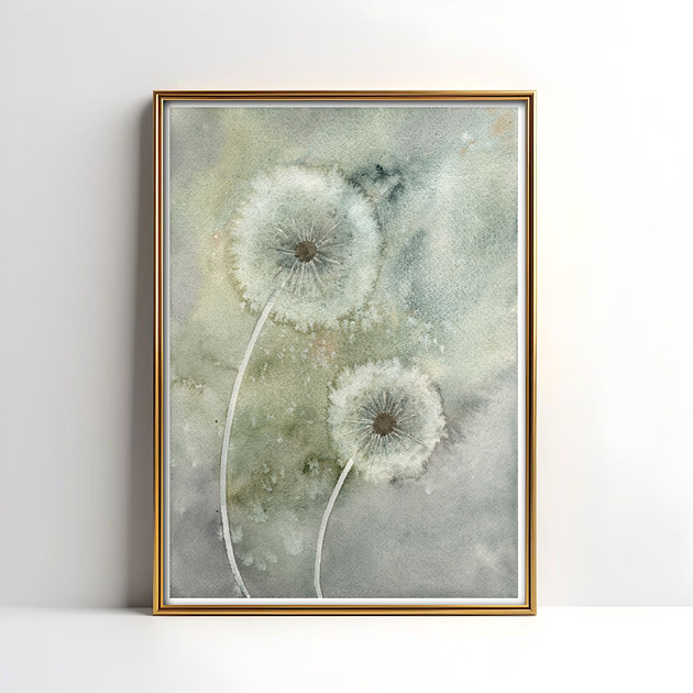 obrazy Oryginalna akwarela. Dmuchawce  A4
