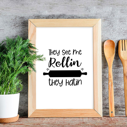 plakaty Plakat kuchenny They See Me Rollin They Hatin Pion