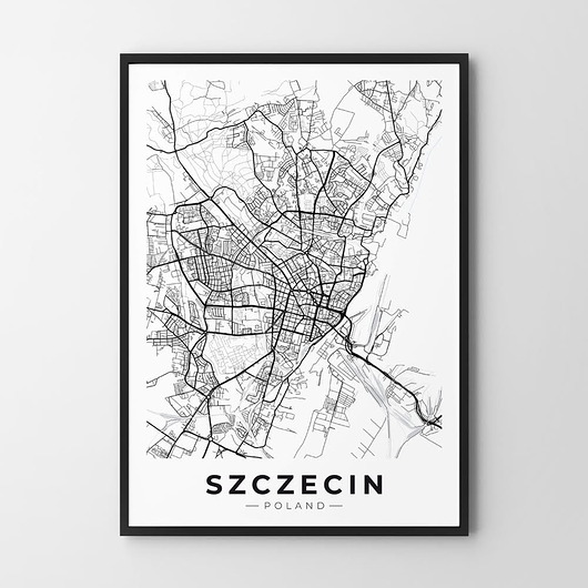 plakaty Plakat Mapa Szczecin
