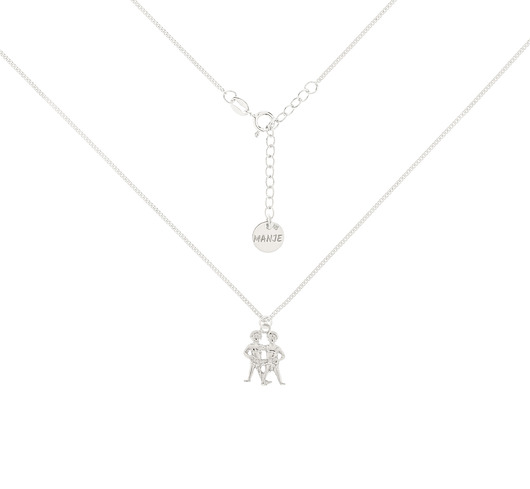 chokery Srebrny choker pancerka ze znakiem zodiaku Bliźnięta