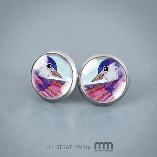 PINK BIRDS wkrętki muamua design