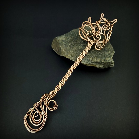 zakładki do książek Ozdobna miedziana zakładka do książki wire wrapping
