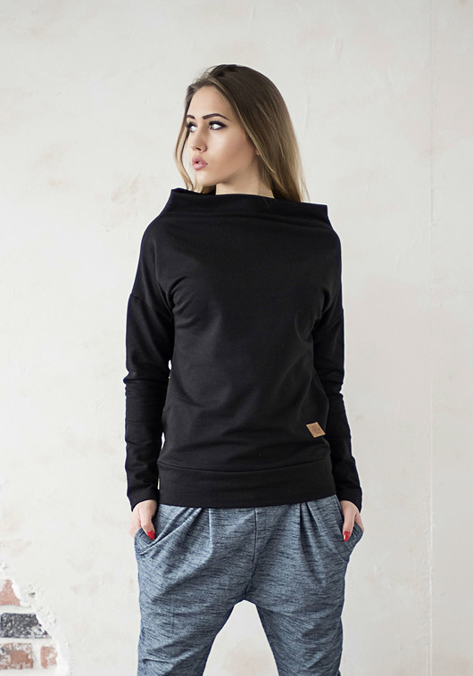 BLUZA NECK - czarna Lillow