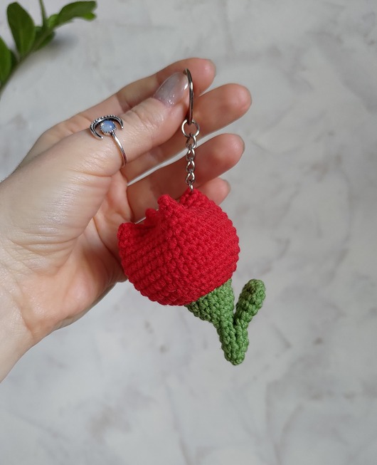 breloki Brelok tulipanek, Brelok do kluczy, Brelok na prezent, Brelok dla mamy