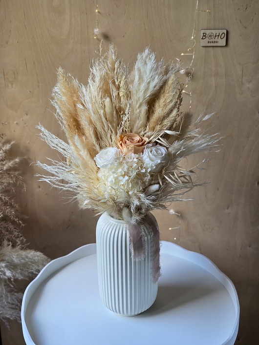dodatki - różne Elegancki bukiet boho - kwiaty na ślub i do wnętrza
