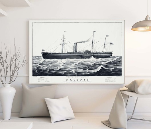 Statek vintage  100x70 cm Milo Mi