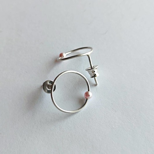 kolczyki z kamieniami Kolczyki OKRĄG