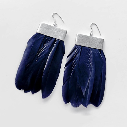 kolczyki z piórami PIÓRKO kolczyki