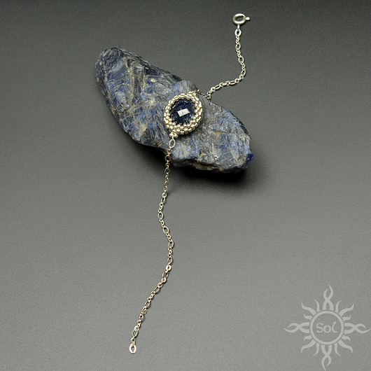 bransoletki z kamieni naturalnych Gorm II, bransoletka z fasetowanym szafirem, beading