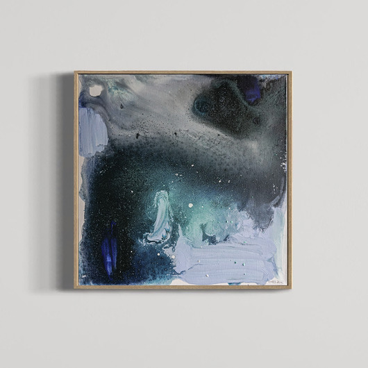 obrazy Obraz Abstrakcja 'deszcz meteorytów' akryl 29x29