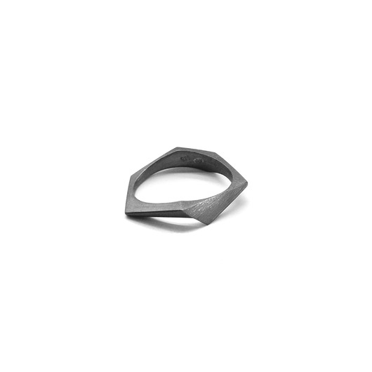pierścionki srebrne ONE EDGE mini / black SILVER ring
