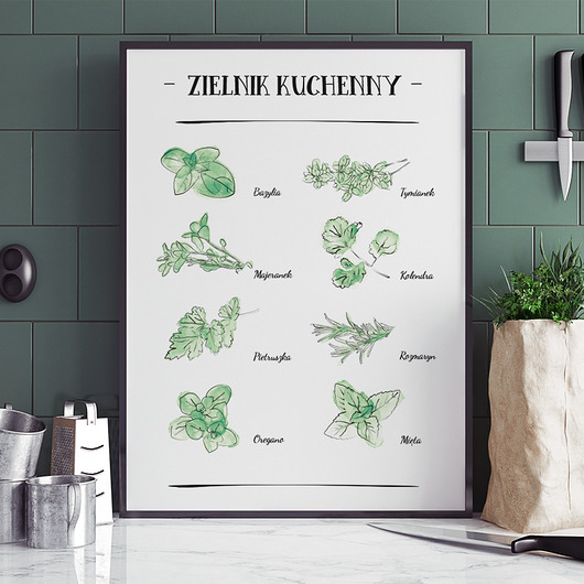 PLAKAT DO KUCHNI ZIELNIK P097 Yoko Design