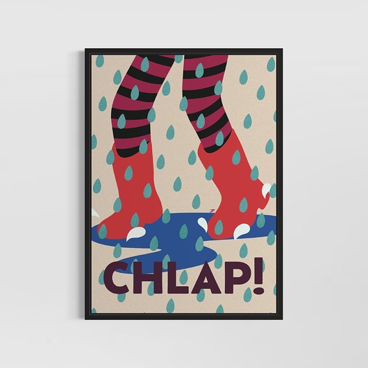 plakaty Plakat CHLAP - beżowy