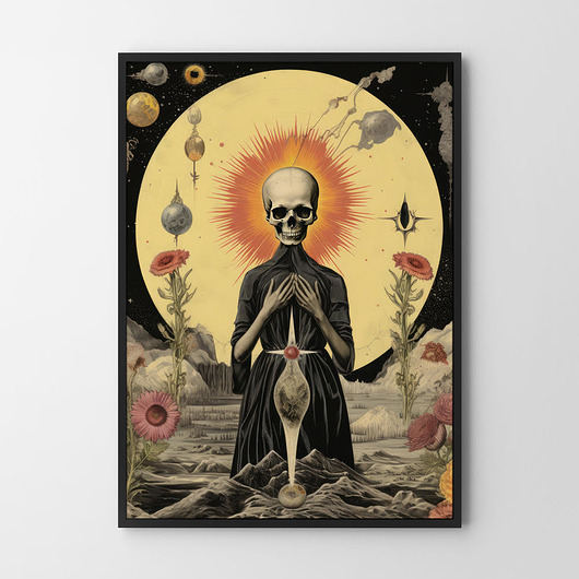 plakaty Plakat Czaszka astrologia kolaż