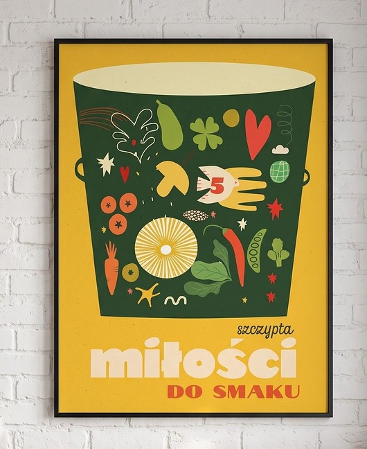 plakaty Plakat do kuchni Smaki i miłość 40x50