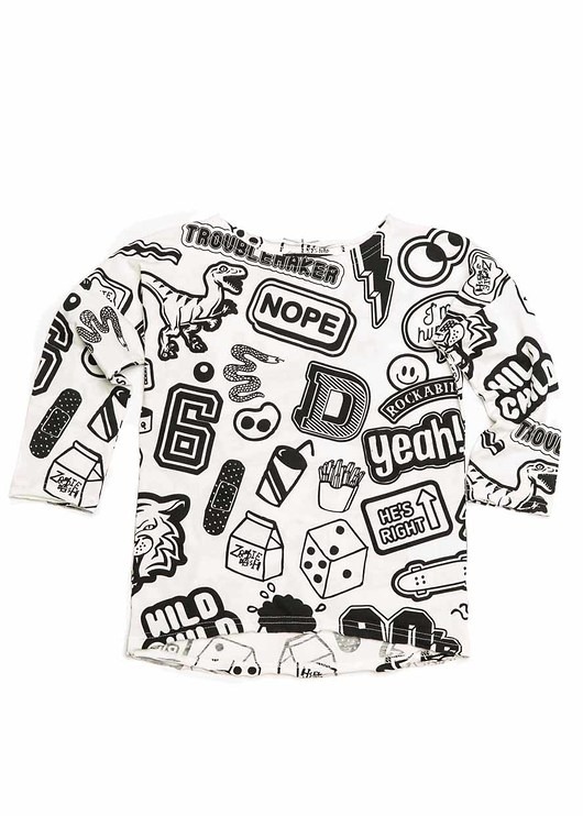 bluzka LONGSLEEVE MONOCHROME Zombie Dash