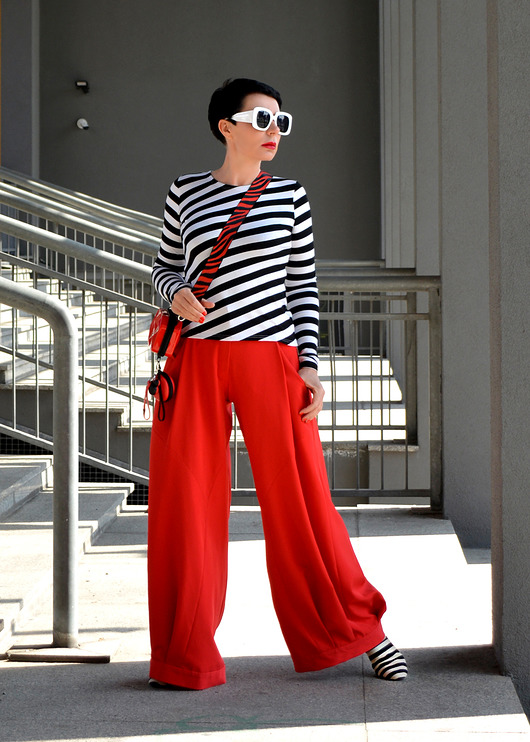 bluzki z długim rękawem damskie New BASIC BLUZKA PASKI