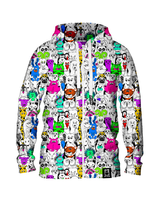 bluza z kapturem damska Damska Bluza Expres Zamek DR.CROW Animal