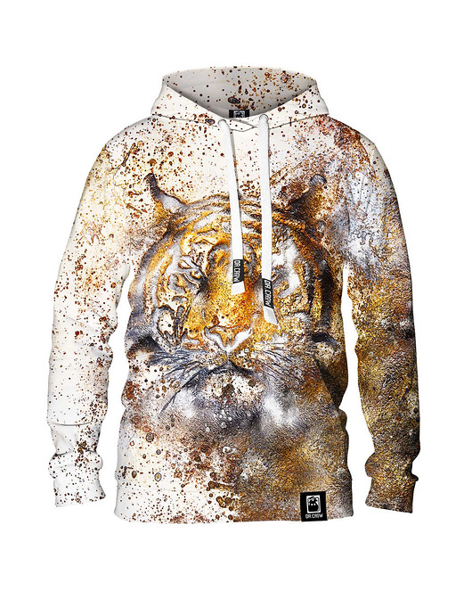 bluza z kapturem damska Damska Bluza z kapturem DR.CROW Golden Tiger