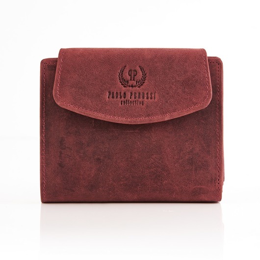 portfele damskie PORTFEL DAMSKI CZERWONY VINTAGE PAOLO PERUZZI RFID T-12-HR