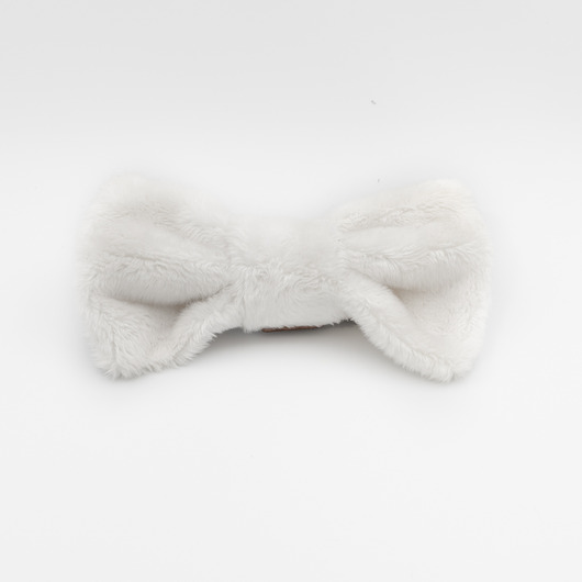 muszki i krawaty Mucha Fluffy Off White