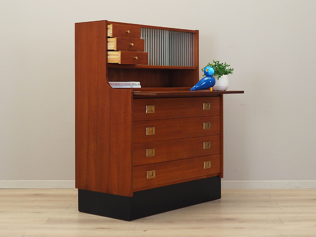 biurka Sekretarzyk tekowy, duński design, lata 70, produkcja: Dania