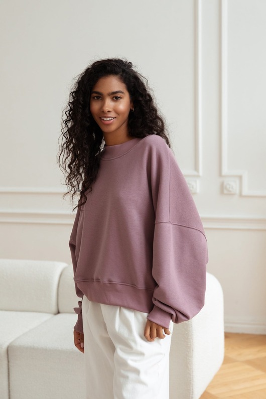bluza bez kaptura damska Bluza Iconic Rose Denim
